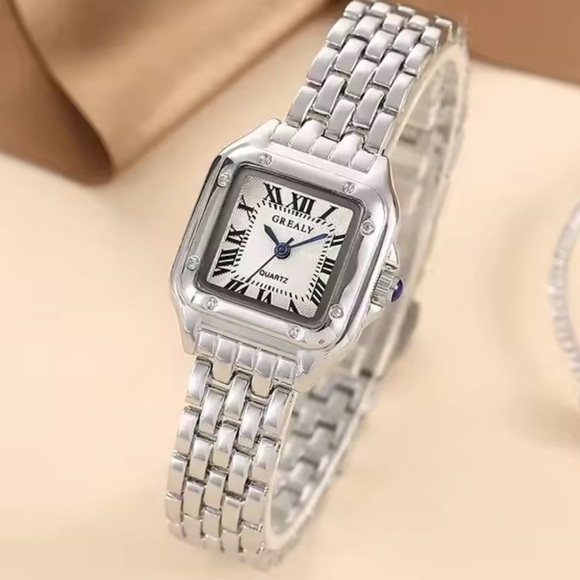 Panthere Classic Rectangle Stainless Steel Watch - Picture 14 of 15